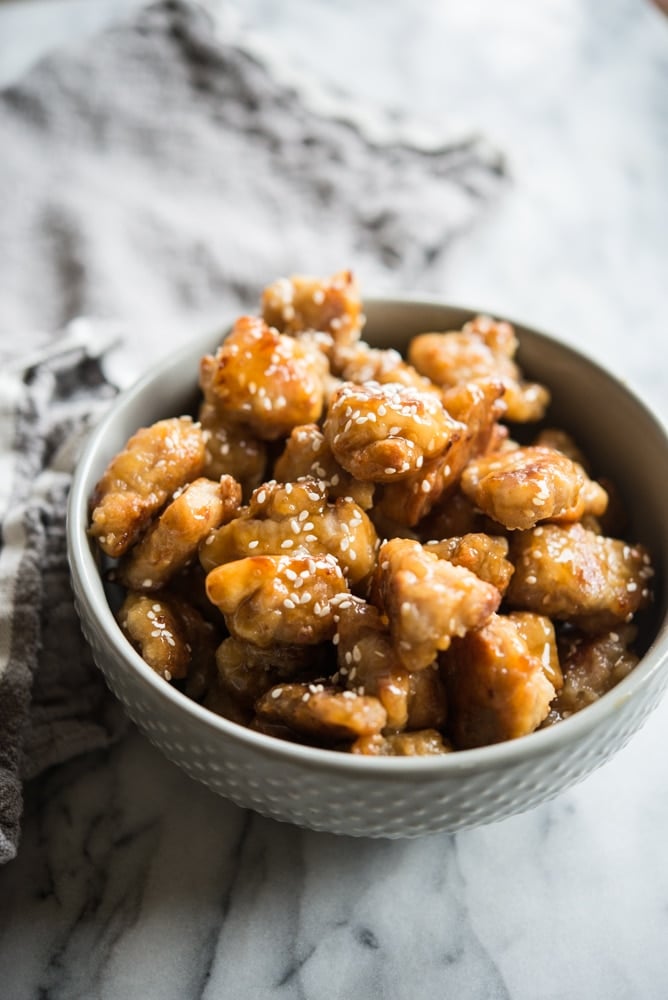 Asian Air Fryer Chicken Bites - The Roasted Root