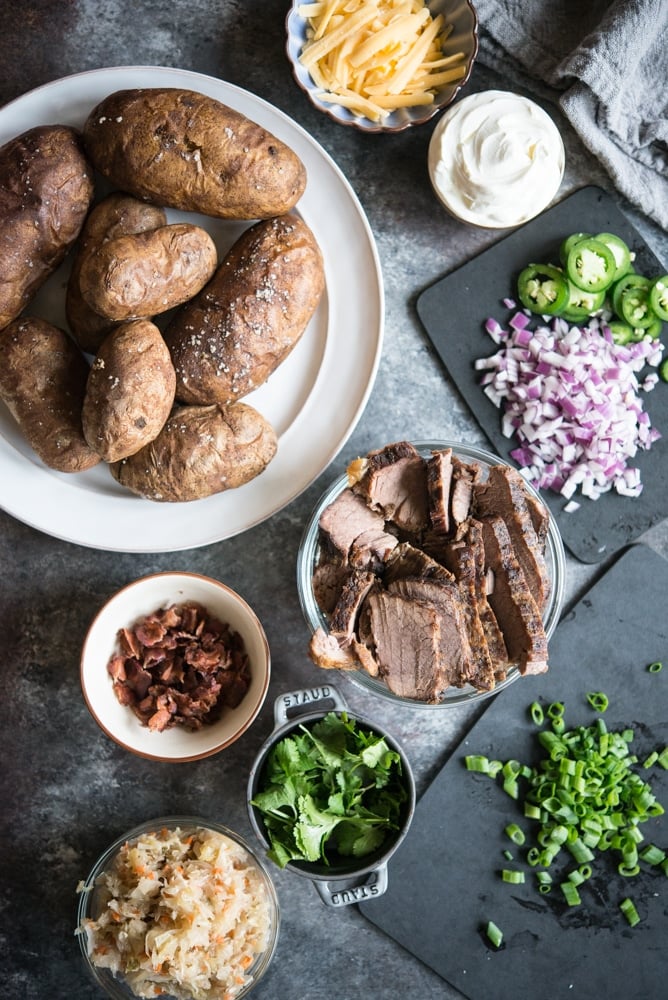 Ultimate Guide to an Easy Baked Potato Bar (with TONS of Toppings