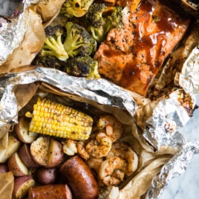 2 Easy Seafood Grilled Foil Packet Dinners
