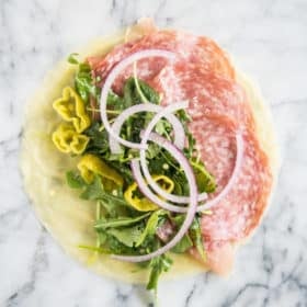 Easy Keto Lunch Wraps with Salami and Italian Dressing
