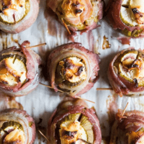 bacon wrapped goat cheese stuffed figs
