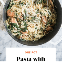 one pot pasta with kale and sausage