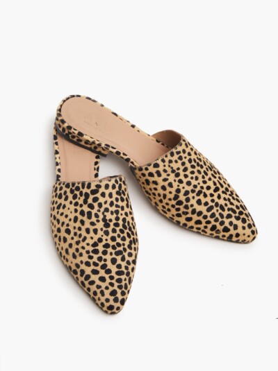leopard print mules - sustainable gift guide