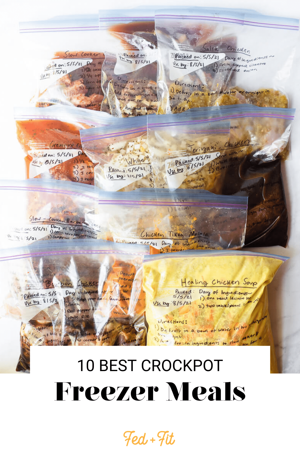 10 Simple Crockpot Freezer Meals (Recipe Included) Fed & Fit
