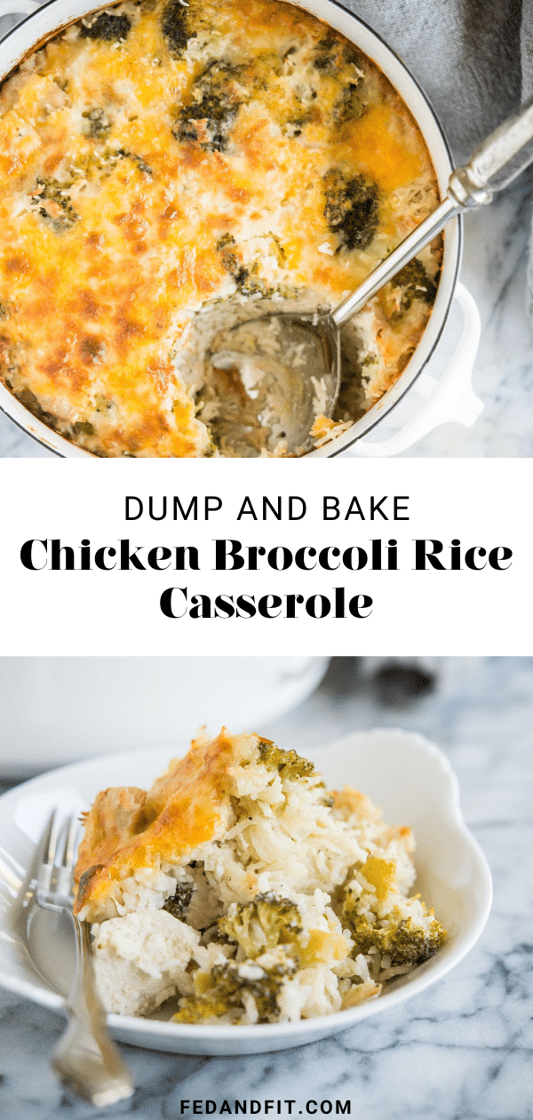 Cheesy Chicken Broccoli & Rice Casserole | Fed & Fit