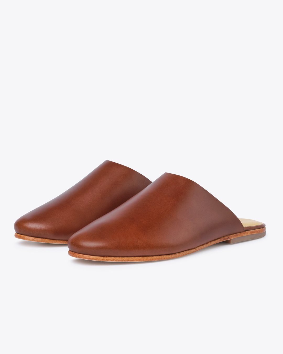 nisolo women's brown leather mules