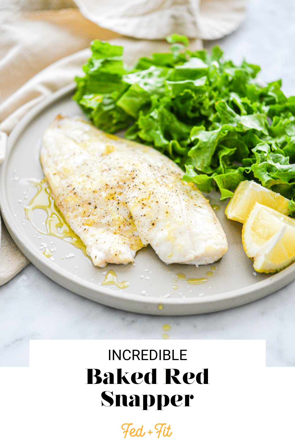 Oven Baked Red Snapper Fed & Fit