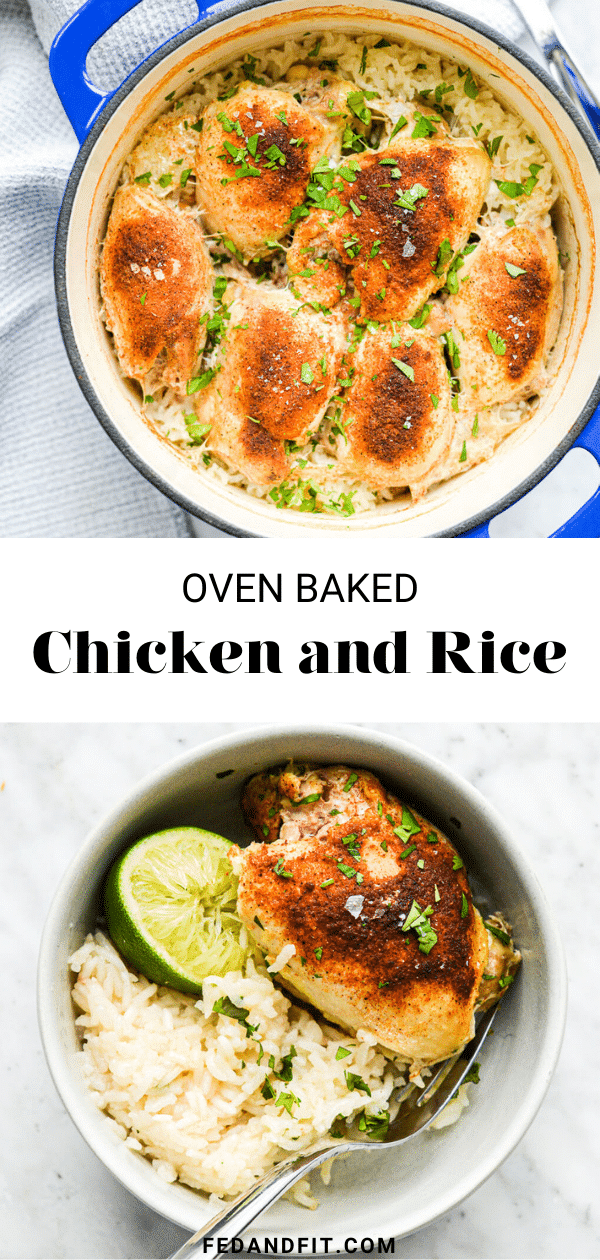 Juicy and Flavorful Baked Chicken and Rice - Fed & Fit