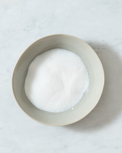 a bowl of granulated sugar
