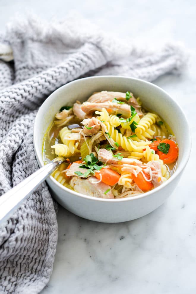 Instant Pot Chicken Noodle Soup (Dump-and-Go!) - Thriving Home