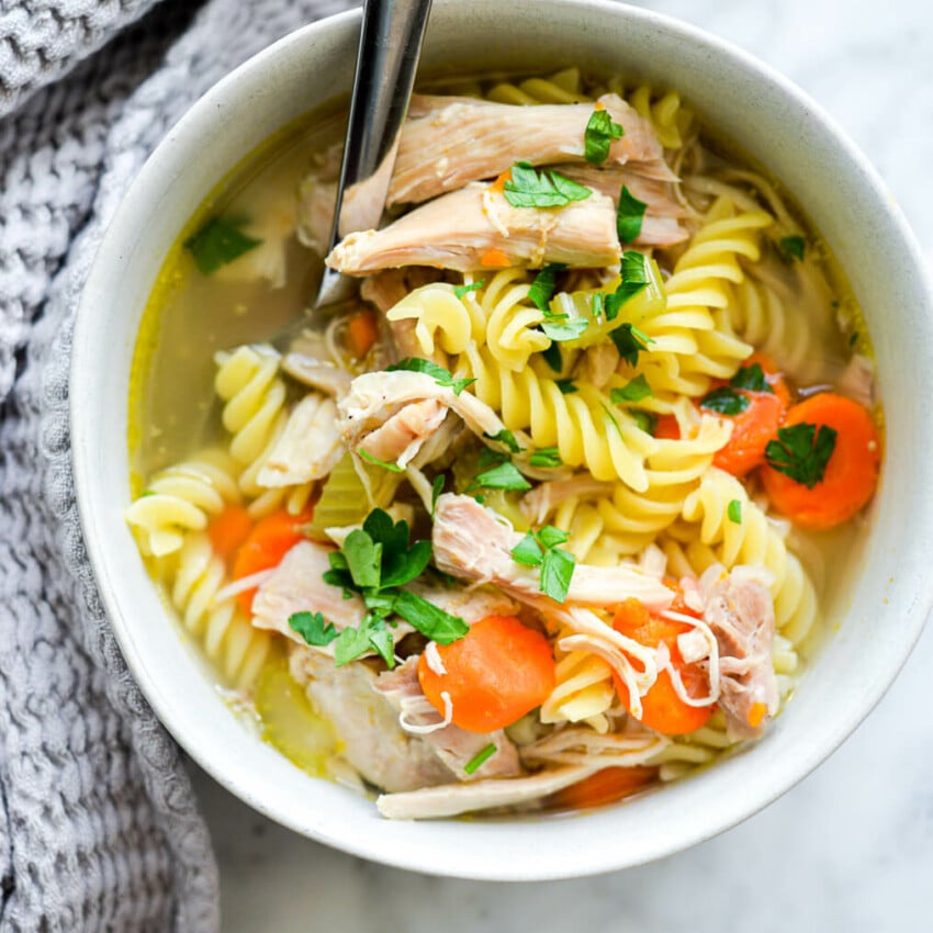 Instant Pot Chicken Noodle Soup Fed & Fit