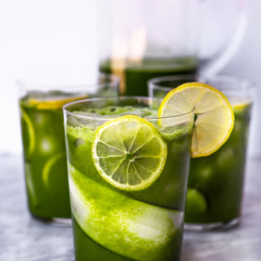 Green Juice (or Smoothie) with Ginger and Lemon - Fed & Fit