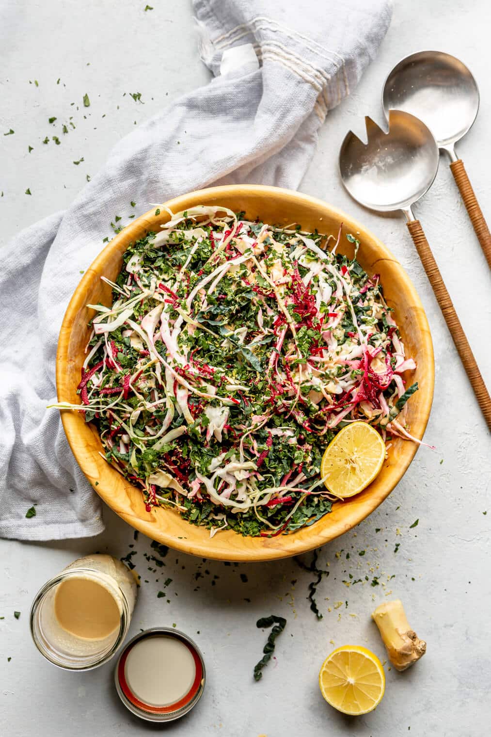 Loaded Kale Salad Bowl - aka The Best Work Day Lunch - Eat Your Way Clean