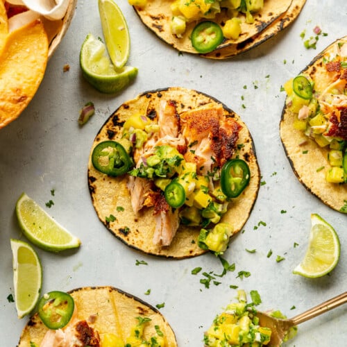 How to Make Easy Salmon Tacos - Fed & Fit