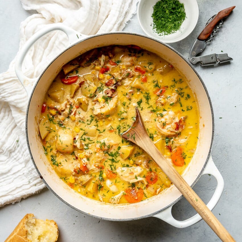 The Best Creamy Seafood Chowder Fed & Fit