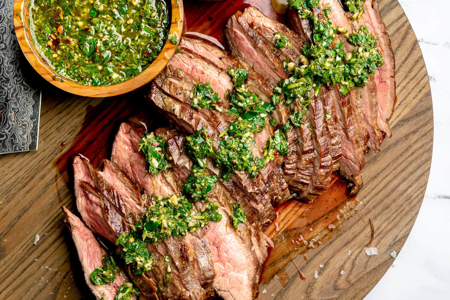 Grilled Flank Steak with Chimichurri Sauce Recipe