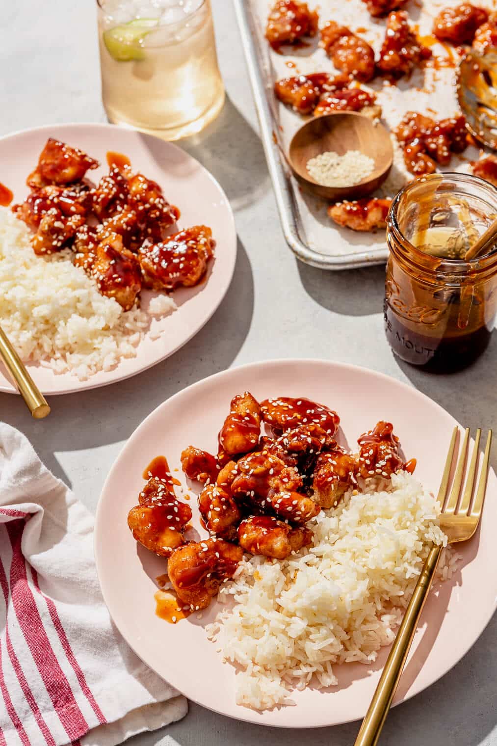 Crispy Baked Honey Sesame Chicken - Fed & Fit