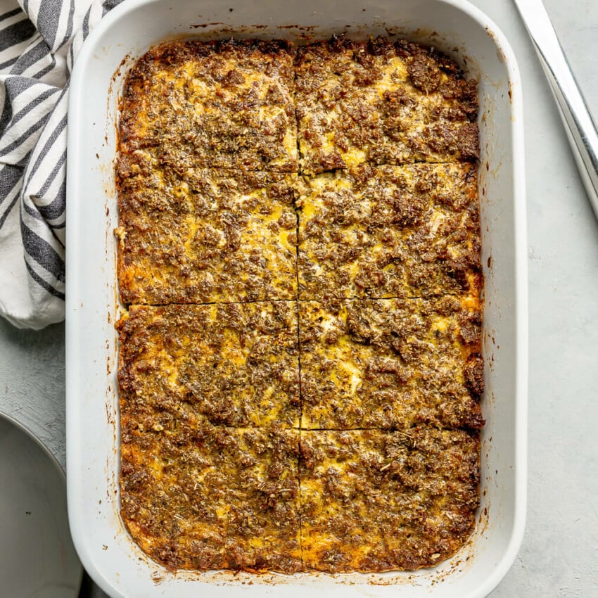 Plantain And Sausage Breakfast Casserole Fed And Fit 5015