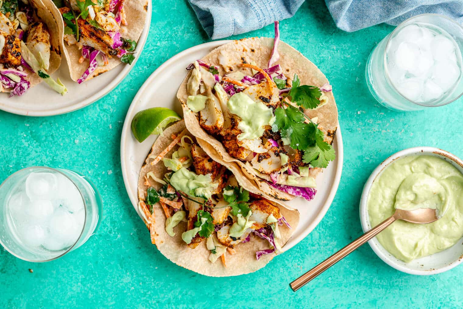 Blackened Fish Tacos with Cabbage Slaw - Fed & Fit