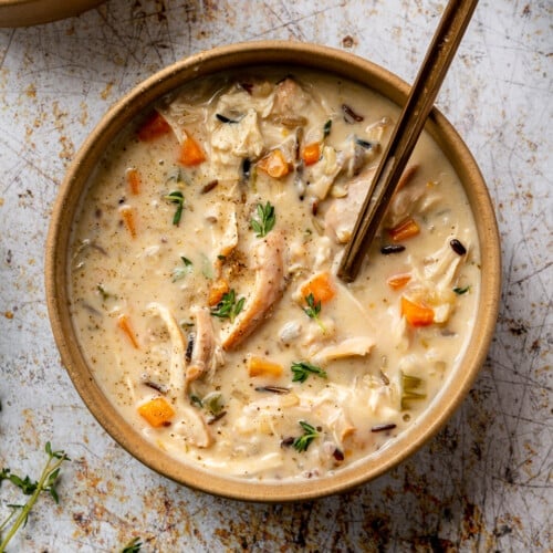 Easy Creamy Chicken and Rice Soup - Healthy Fitness Meals