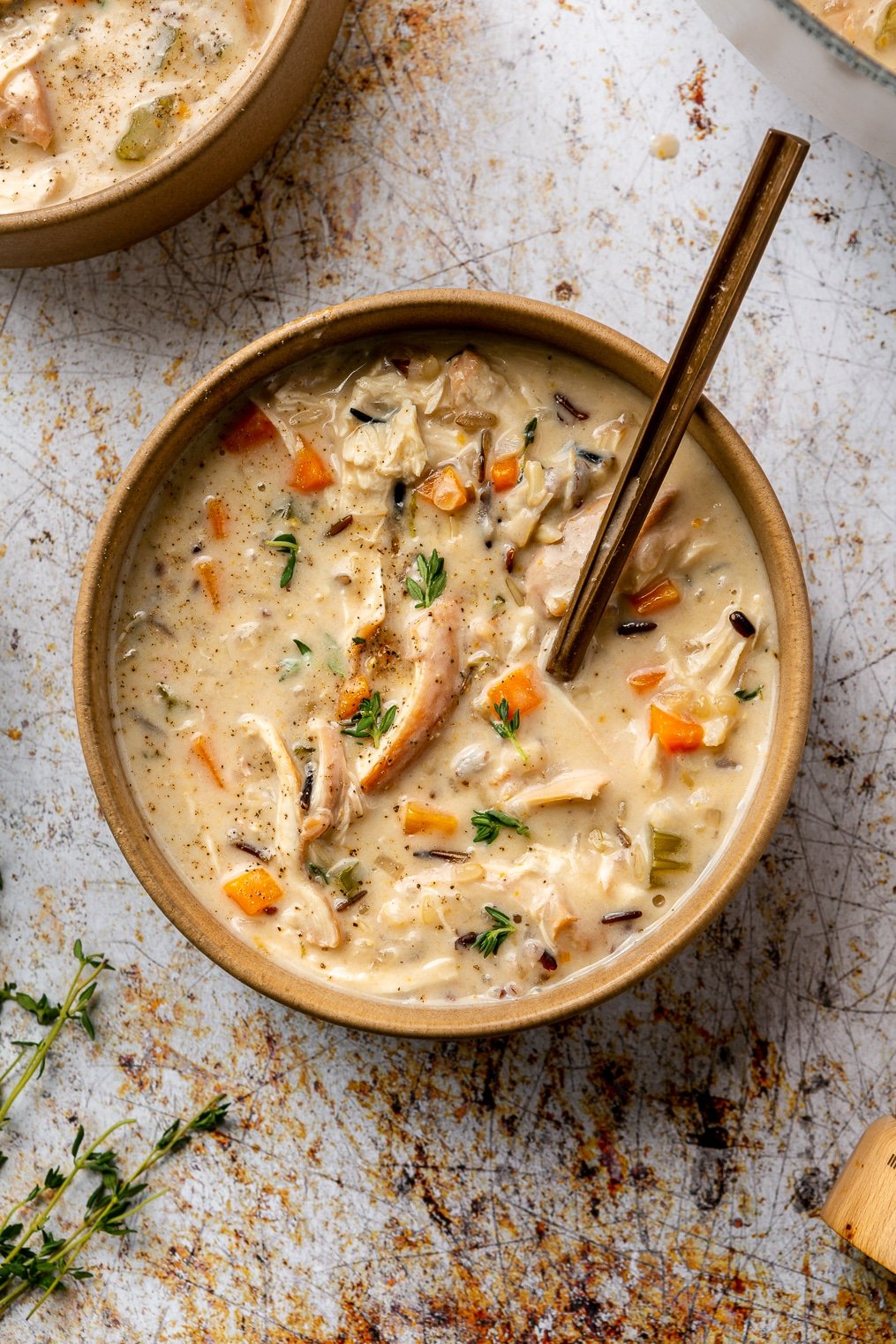 Creamy Chicken and Wild Rice Soup - Fed & Fit
