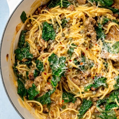 One Pot Pasta Italian Sausage & Kale Recipe Fed & Fit