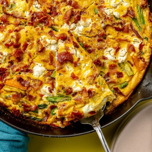 Vegetable Frittata with Goat Cheese and Bacon Fed & Fit