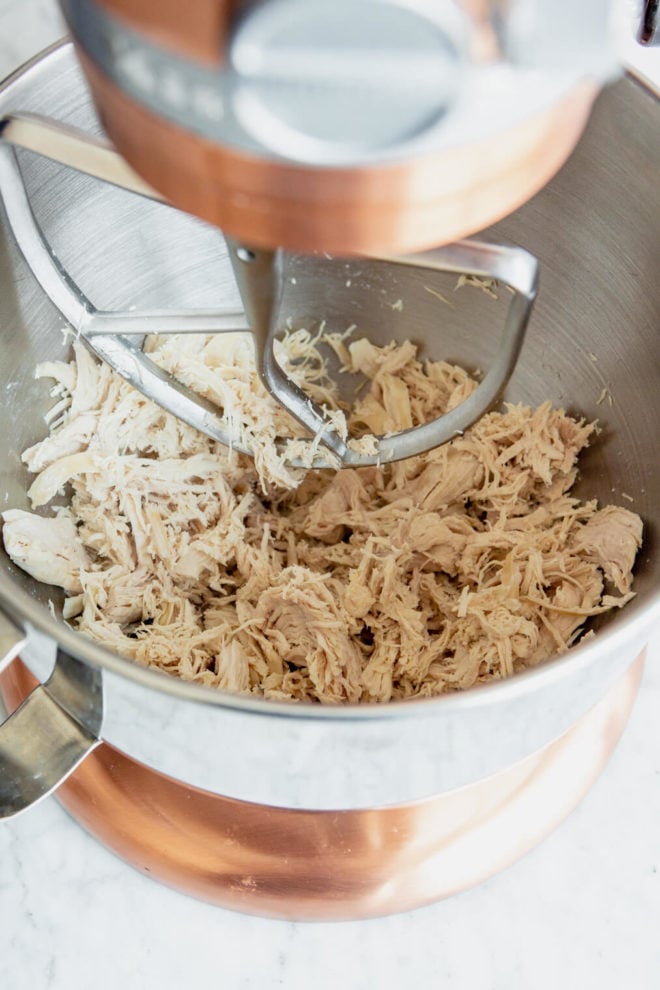 How To Shred Chicken with a Stand Mixer - The Lemon Bowl®